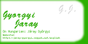 gyorgyi jaray business card