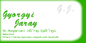 gyorgyi jaray business card